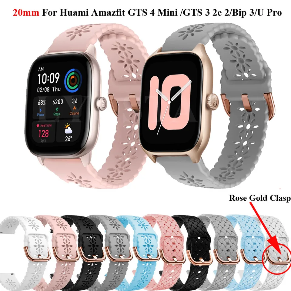 20 mm čipkovaný remienok na zápästie pre Huami Amazfit GTS 4 Mini 3 2e 2 Smart WatchBands AmazFit GTS4 GTS BIP 3/U PRO GTR MINI náramok Correa