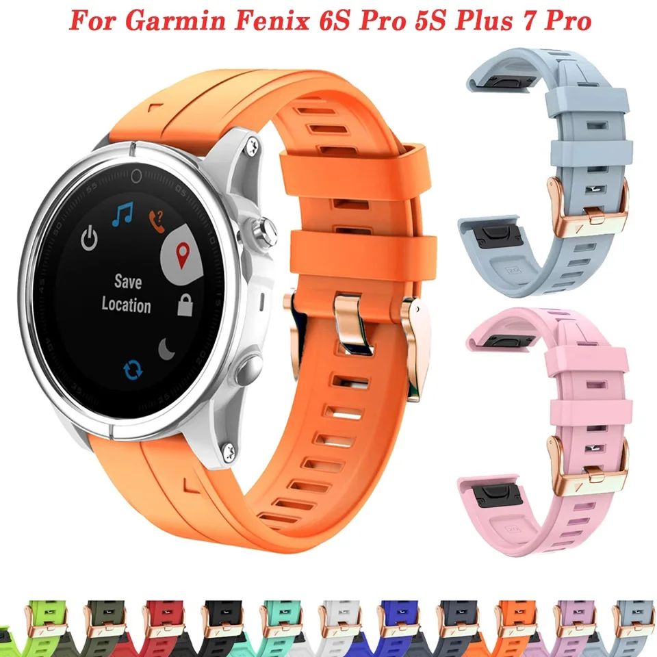 20 mm športové silikónové hodinky pre garminový prístup S70 Epix Gen Pro 2 (42 mm) Inštinkt 2S WatchBand QuickFit náramok