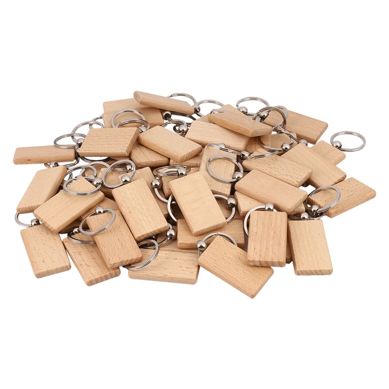 20 prázdne drevené kľúče obdĺžnikový gravírovací ID Kľúč môže byť vyrytý DIY drevené kľúče kľúče kľúča pre domácich majstrov remeselníkov