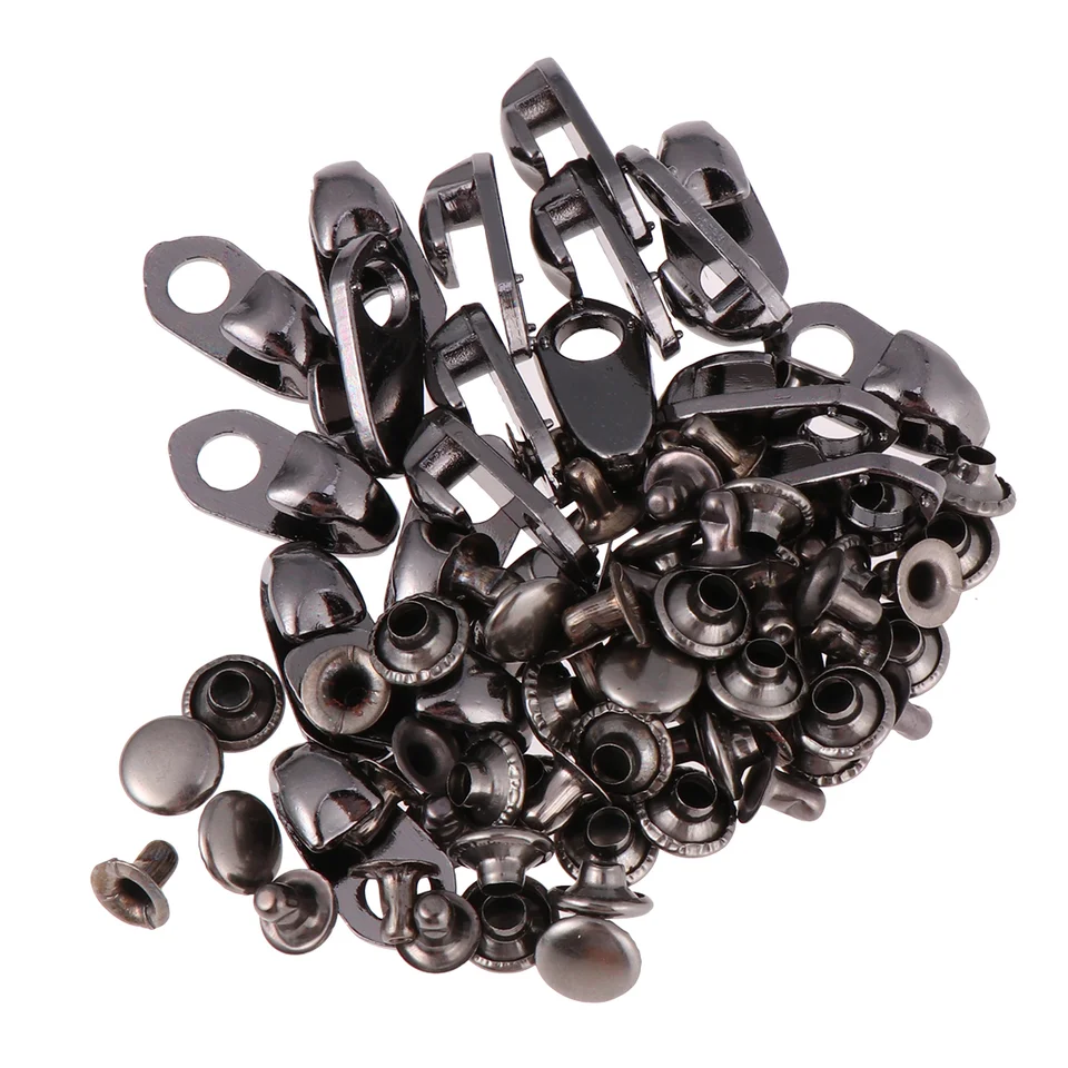 20 Set Shoelace Háčiky čierne topánky Nivets Laces Laces Eyelet Gomptener Grommets Metal