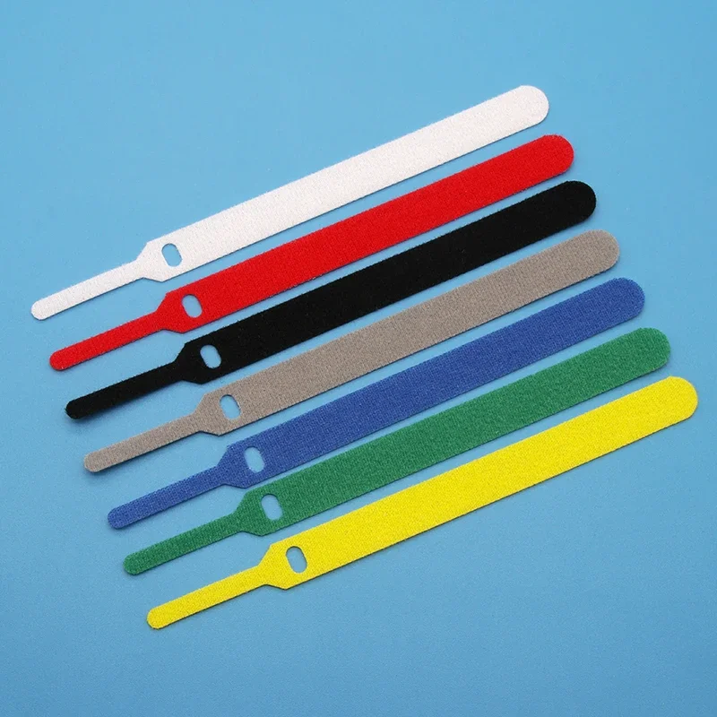 20 ~ 200ks uvoľňovateľné káblové kravaty 150 200 300 mm plasty Upevnenie Opätovné použiteľné káblové kravaty Nylon Wrap Zip zväzky obväz.