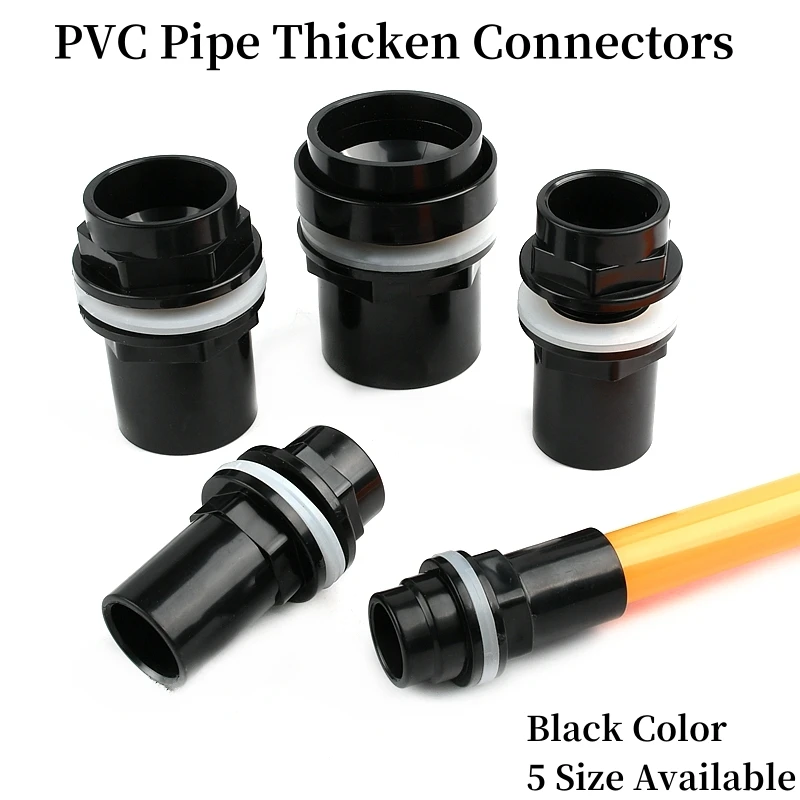 20 ~ 50 mm čierna PVC rúrka zahustená konektorová nádrž Vodná nádrž Vnútorný výstupný kĺb Odtok UPVC Rúrky Adaptér Kĺb Fish Tank Tool Príslušenstvo