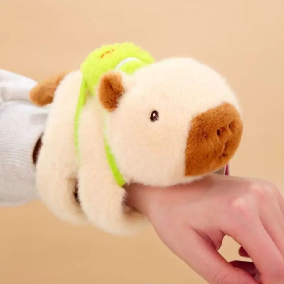 20 štýlov karikatúra zvierací facka náramky Plush Capybra Slap náramky plnené huggers facka hračky zvieracia náramok interaktívna hračka