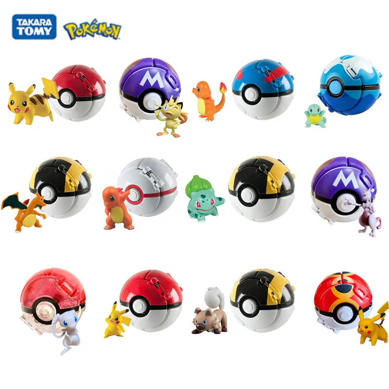 20 štýlov Tomy Pokemon Elf Ball Anime postava Pikachu Charizard Mewtwo Mew Pokeball Pocket Monster Variant Action Model Toy Gift