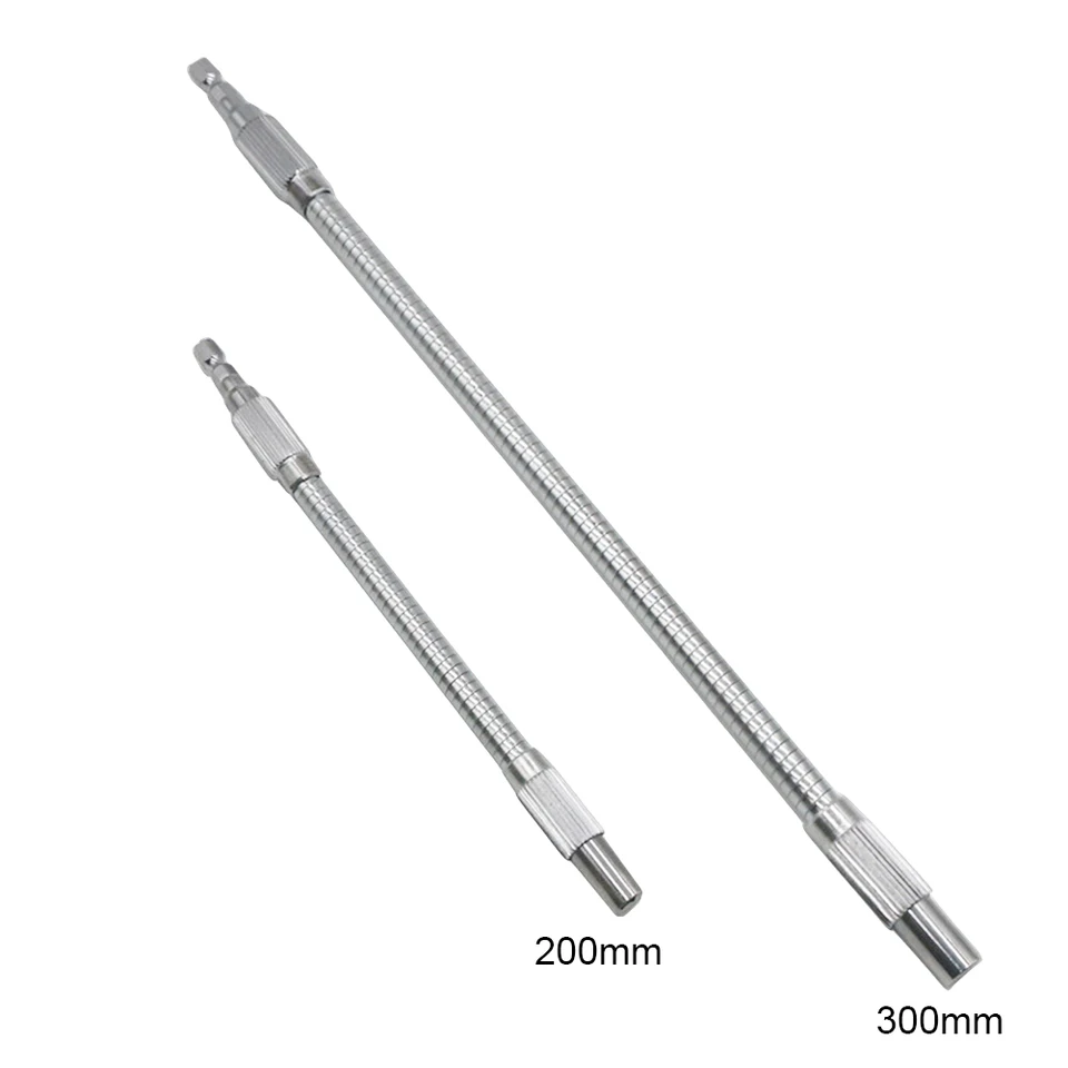200/300 mm dĺžka ohybná elastická hriadeľ hlavy kĺbu 1/4 šesťhrannej drieku Flexibilné predlžovacie bit bit držiaka Flex hriadeľa pre skrutkovač