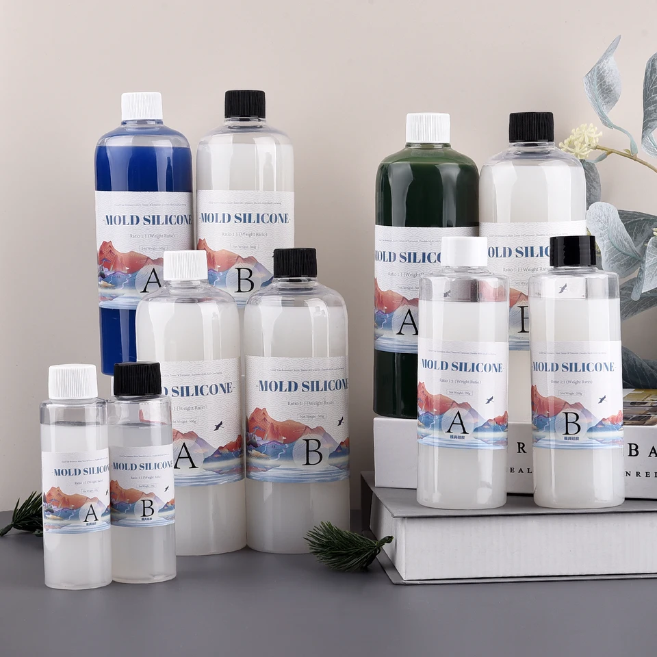 200/500g/1000g DIY Silikónová forma Vytvorenie AB 1: 1 Kvapalina Kópia Klonový objekt Let Glue Fast Worling Fors Výroba silikónovej súpravy