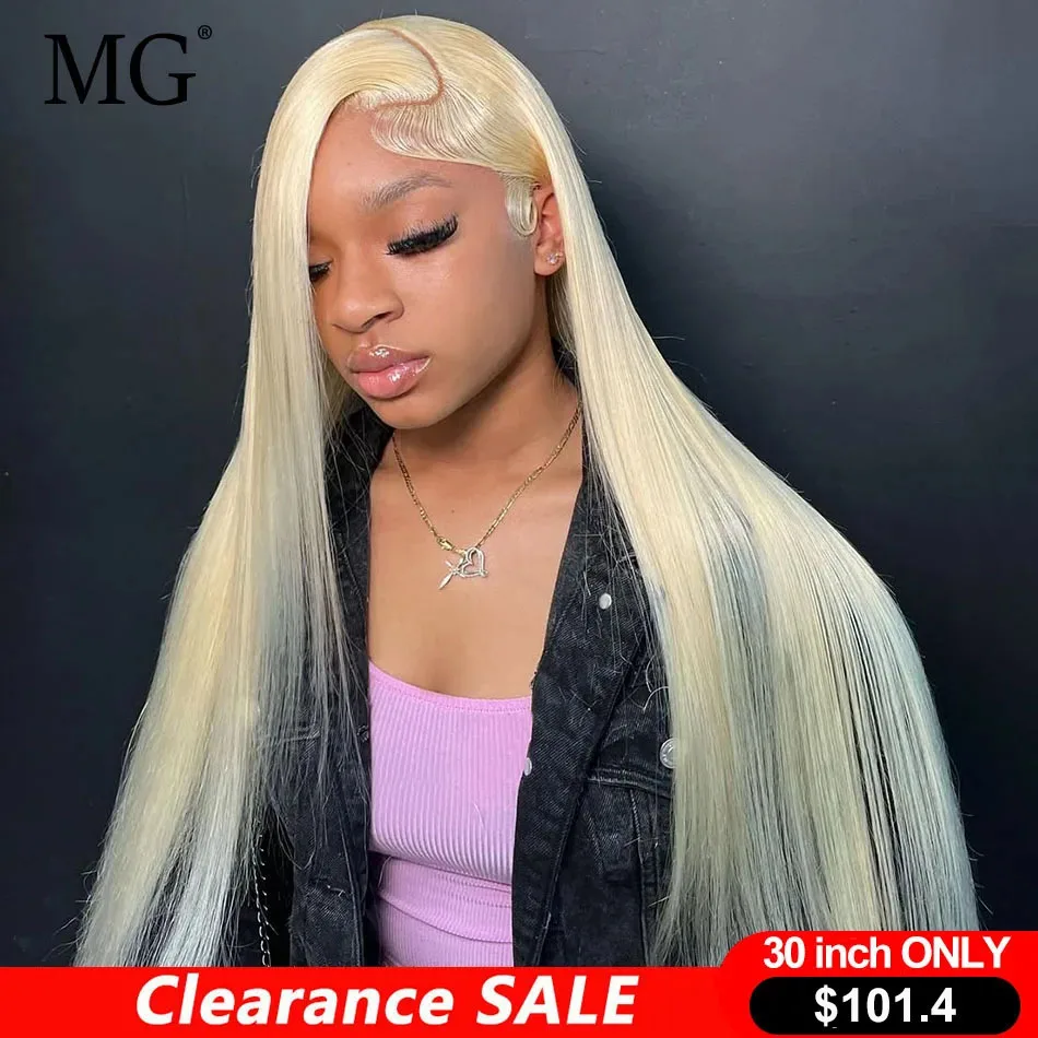 200% 613 Blonde parochňa 13x6 HD priehľadná čipka čelných parochní Brazílska kosť rovná 13x4 HD Lace Front Human Huans Parochne