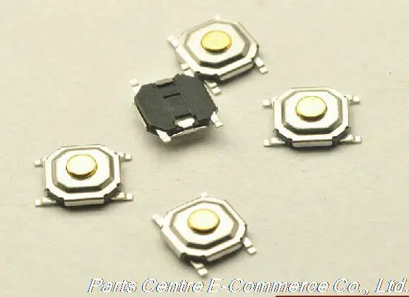 200 ks 4*4*1,5 mm 4x4x1,5 mm SMT Micro spínač / prepínač TATH / Key Switch, vodotesná hlava medi. Doprava zdarma!