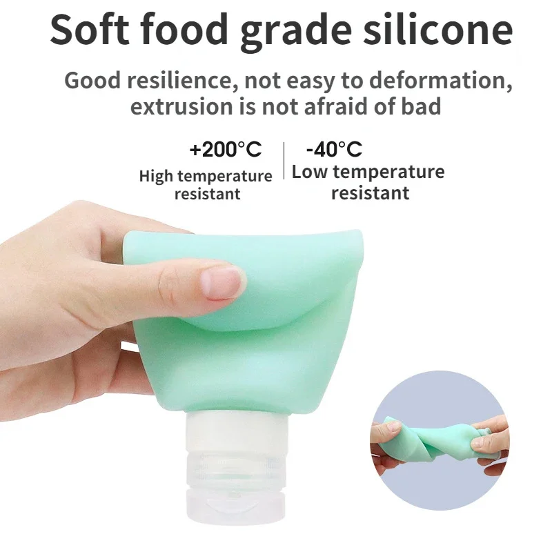 200 ml 3ks cestovné silikónové vydávajúce fľašu Stláčateľné mlieko Essence Fear Cream šampón Kozmetické prázdne skladovanie silikónová fľaša