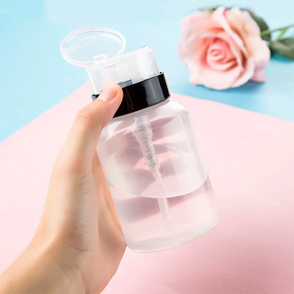 200 ml prázdne čerpadlo tekuté alkohol Press na nechty lak na nechty čistiaci prostriedok na nechty na nechtovú fľašu MANICÚRA MANICÚRA MANICÚRA