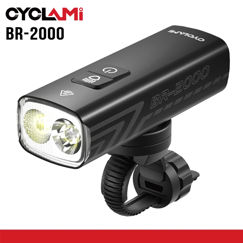 2000 lumens cyklami bicykel svetlomet bicykla Ridlight rukavica typu C MTB Road zvýraznenie BR2000 predná lampa Light hliníková zliatina