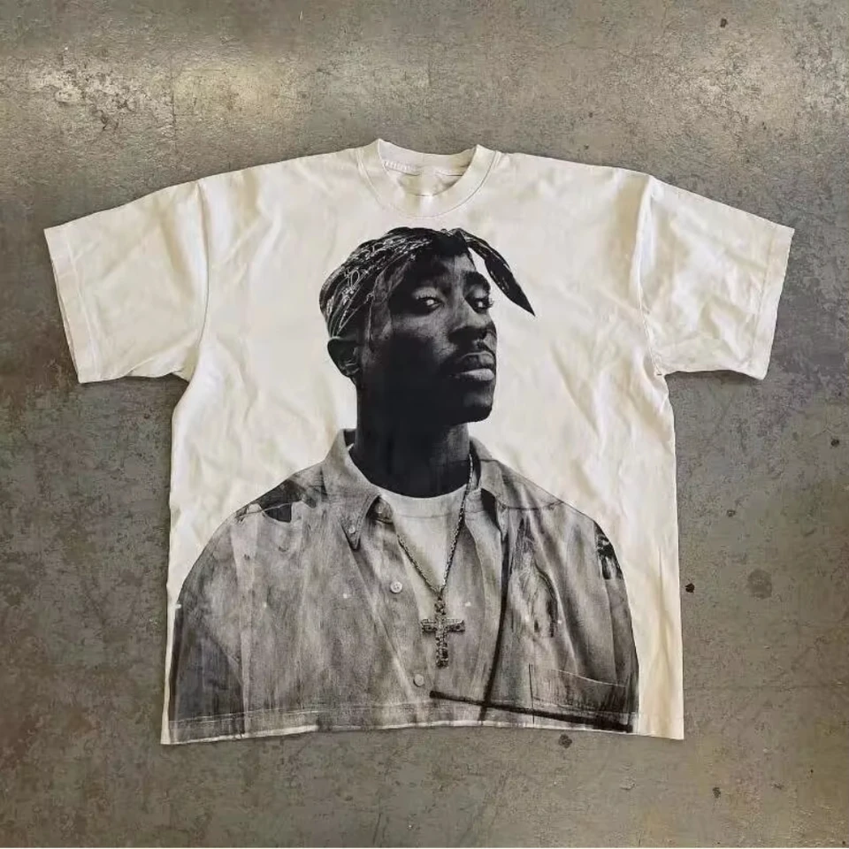 2000. rokov vinobranie náhodné dievča tlač Y2K Dámske tričká s krátkym rukávom O-krk na ulici Streetwear Harajuku Gothic Tee Top Men Men Kids oblečenie