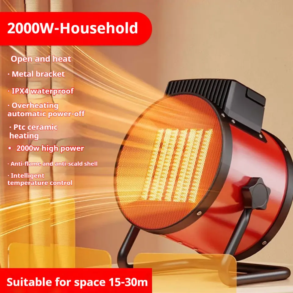 2000 W Outdoor Patio Ohrievače 3 režimy Prenosné elektrické garážové ohrievač 2 s Rýchle kúrenie Prehrievanie Ochranné ohrievače terasy terasy