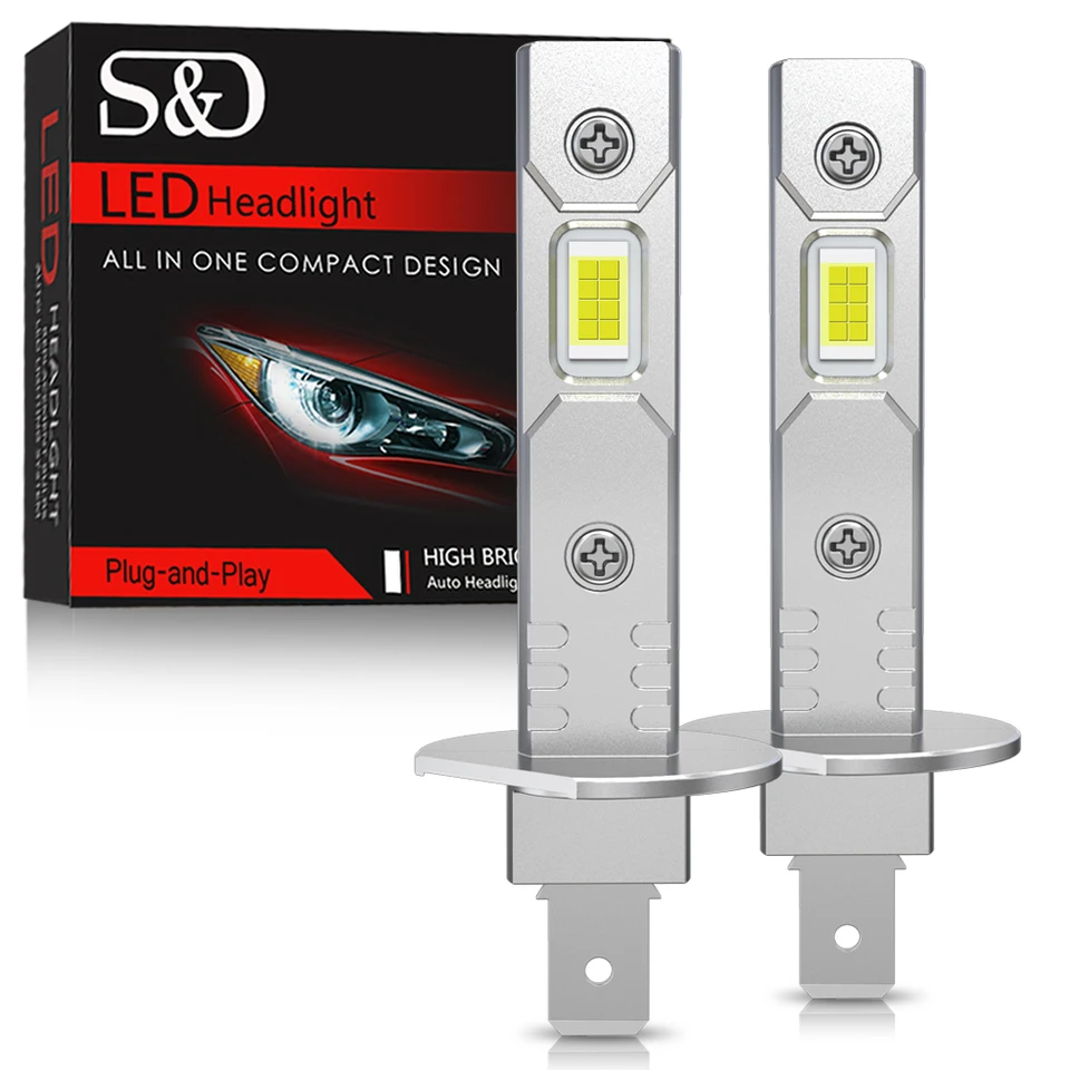20000 lim H1 LED žiarovky LED svetlomety CANBUS H3 MINI CSP 3570 Vysoký nízky lúč pre automobilové svetlá automobilu 12V 6000K