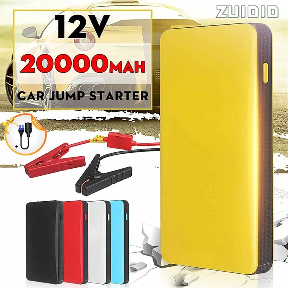20000 mAh skok automobilov štartér Bank začínajúca nabíjačka prenosná 12 V automobily Powerbank Núdzová posilňovacia batéria pre autá