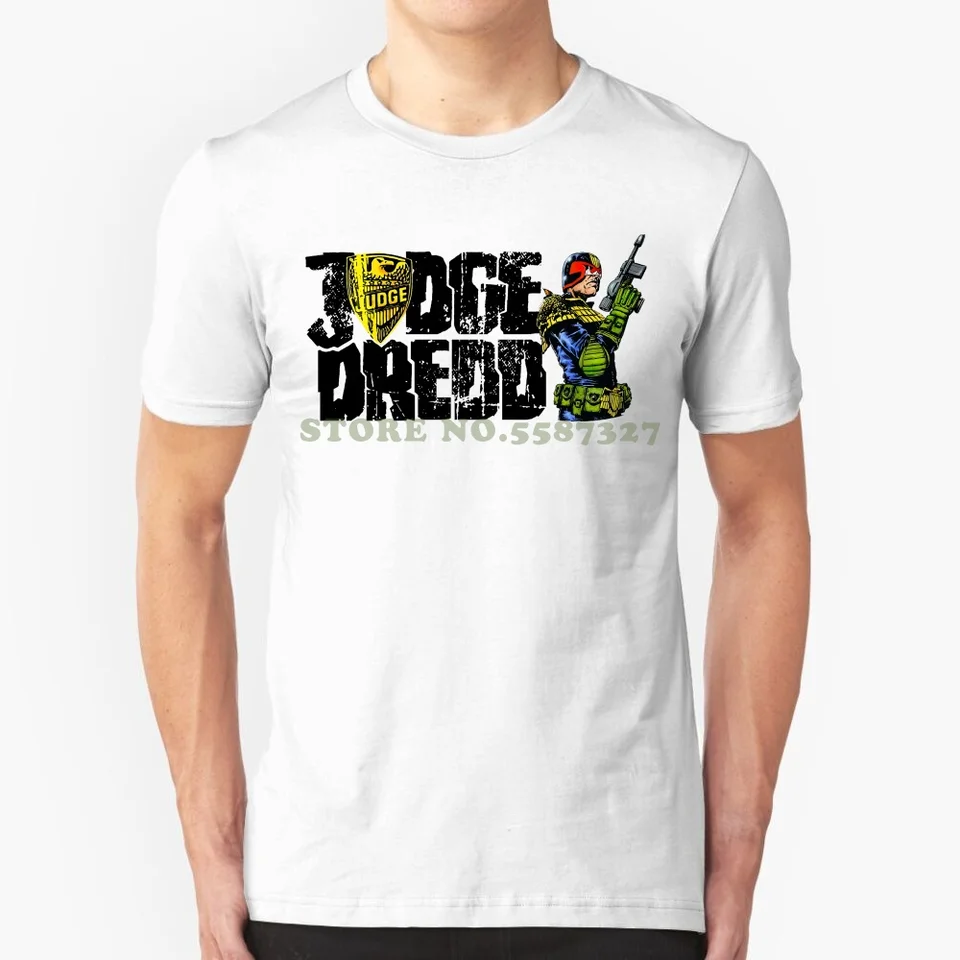 2000ad pánske tričko sudca Dredd Steve Dillon Tshirt Men Men čierny bavlnená hip hop T košeľa tlačené tričká