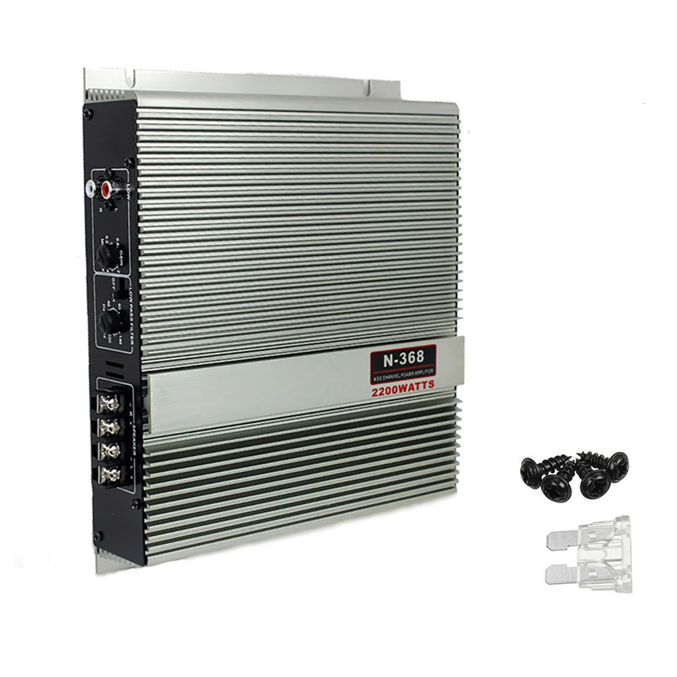 2000W 12V 2 kanálový zosilňovač automobilu Short Circuit Ochrana Stereo Power Amp Audio Sub Woofer Interiérový zvukový zosilňovač