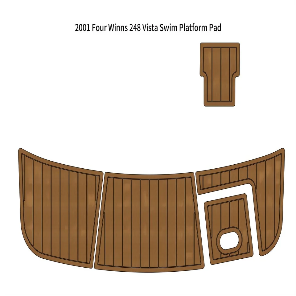 2001 Štyri Winns 248 Vista Swim Platform Boat EVa Faux Foam Teak Deck podlahová podlahová podložka Seadek Marinemat Gatorstep v štýle Self Adhesive ZS
