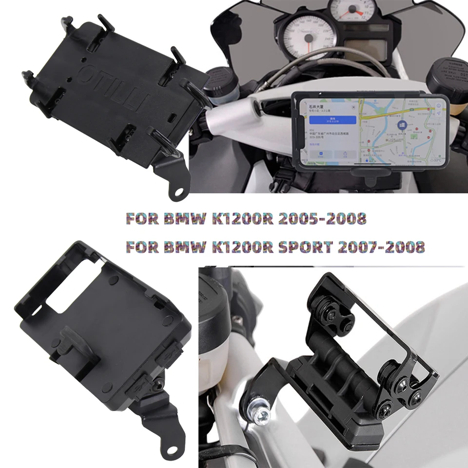 2005-2008 K1200R pre BMW K 1200 R/Sport Motocykle Držiteľ mobilných telefónov GPS stánok 2007-2008 K1200R Sport