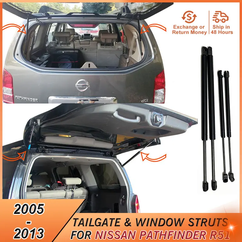 2005-2013 Podpora výťahu na zadné dvere pre Nissan Pathfinder R51 2006 2008 2009 2010 2010 2011