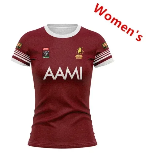 2006 Queensland Maroons Womens Retro Rugby Womens Jersey Veľkosť S-3xl (Názov a číslo tlače)