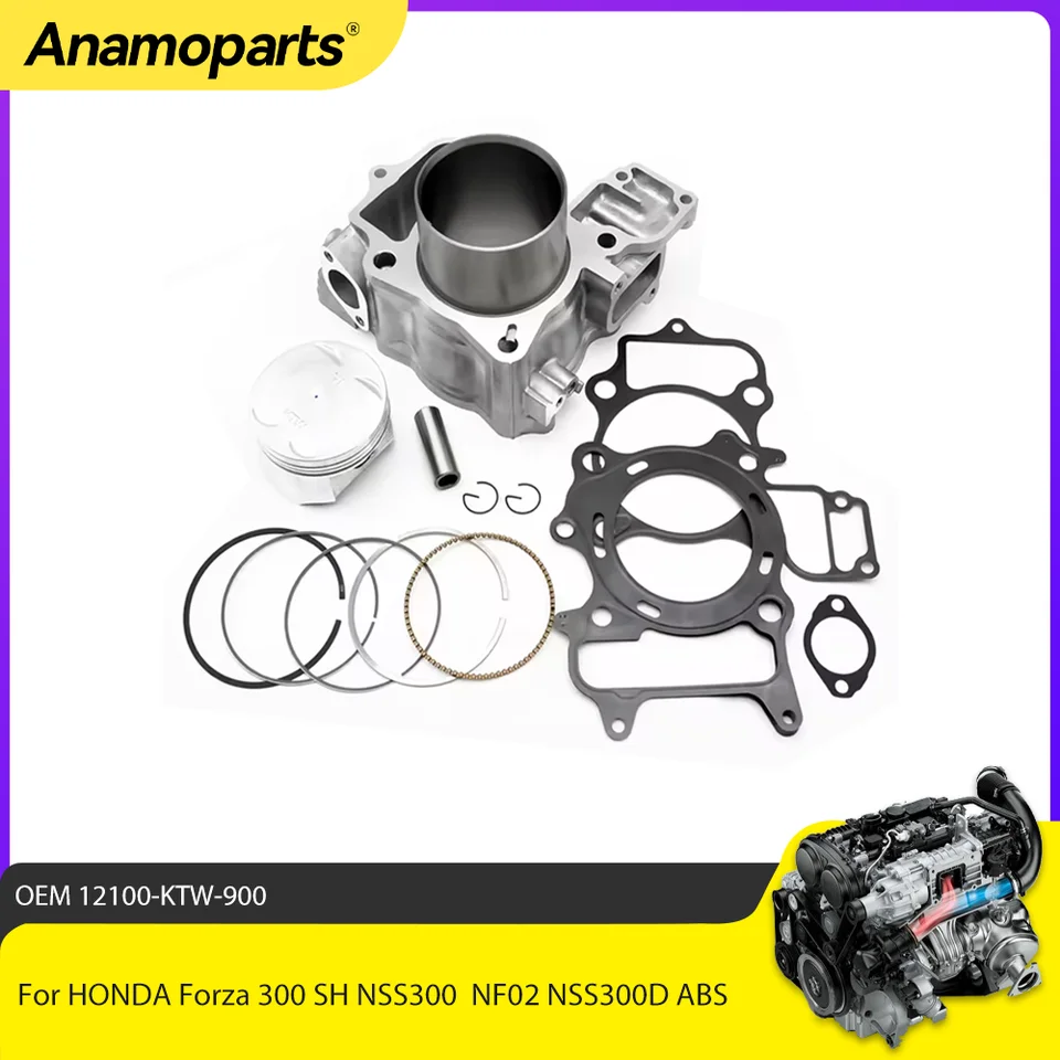 2007-2019 72 mm 300 ccm Motor Piest Gason Gase pre Honda Forza 300 SH NSS300 SH300I NF02 NSS300D ABS 12100-KTW-900