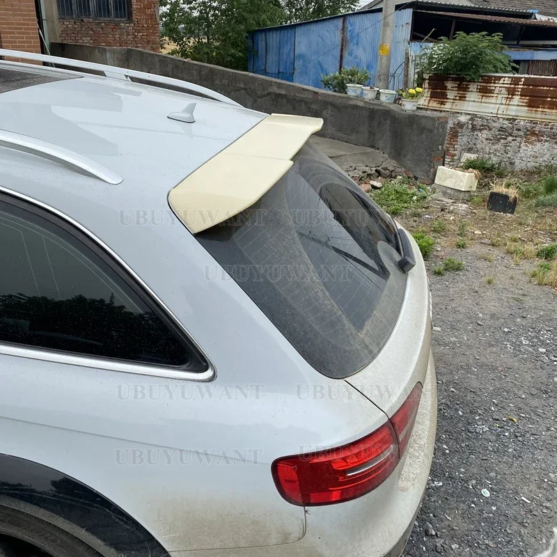 2008 až 2014 RS4 Hľadajte Audi A4 B8 Avant Allroad Spoiler Vysoko kvalitný spojler spojlera Zadný strešný spojler lesklé čierne uhlíkové vlákno