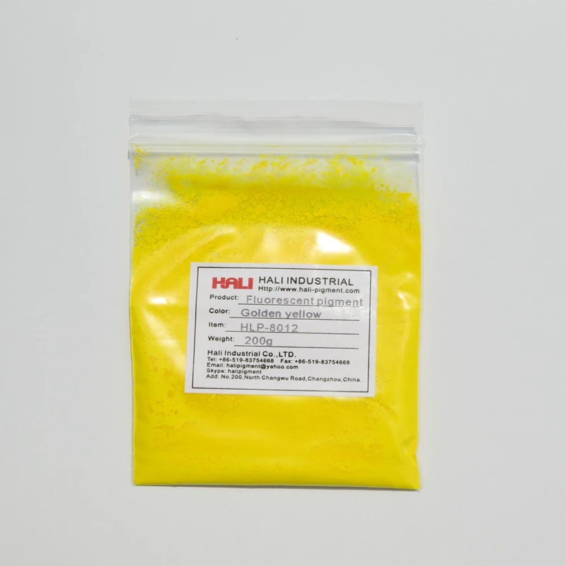 200g/vrecko neónovo zlatá žltá farebná fluorescenčná prášková fosfor fosfor Pigment pre tlače maľba mydla Neon Práškový necht na nechty lak