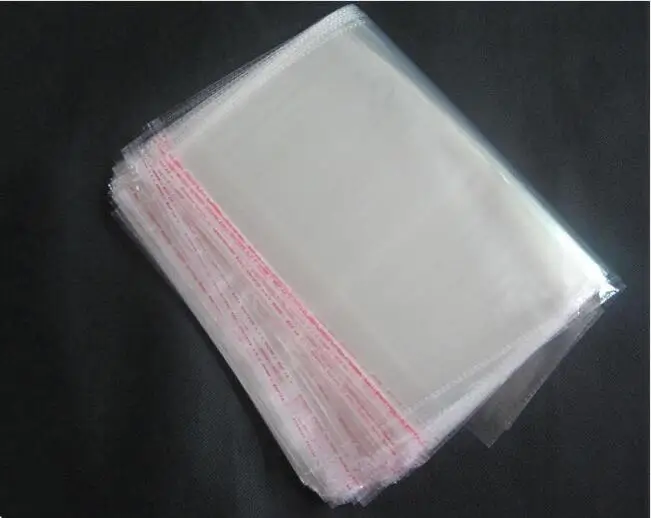 200ks/10cmx15cmtransparent Self Adhesive Pečate Plastové vrecká Opp Poly Seba Sealing Clear Celfane vrecká pre darčeky Balenie vrecka