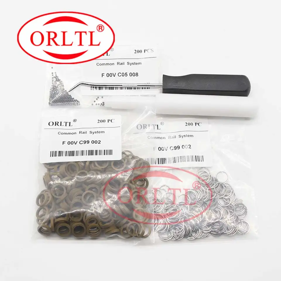 200ks injektorová tryska keramická guľa F00VC05008+F00VC99002 Tesnenie krúžkov 1,34 mm Common Rail Opravy súpravy