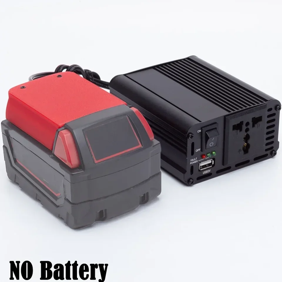 200W 220V-240V adaptéra vývodu napájacieho meniča pre MILWAUKEE 18V batérie DC DC AC USB Pohon Compact Inverter (bez batérie)