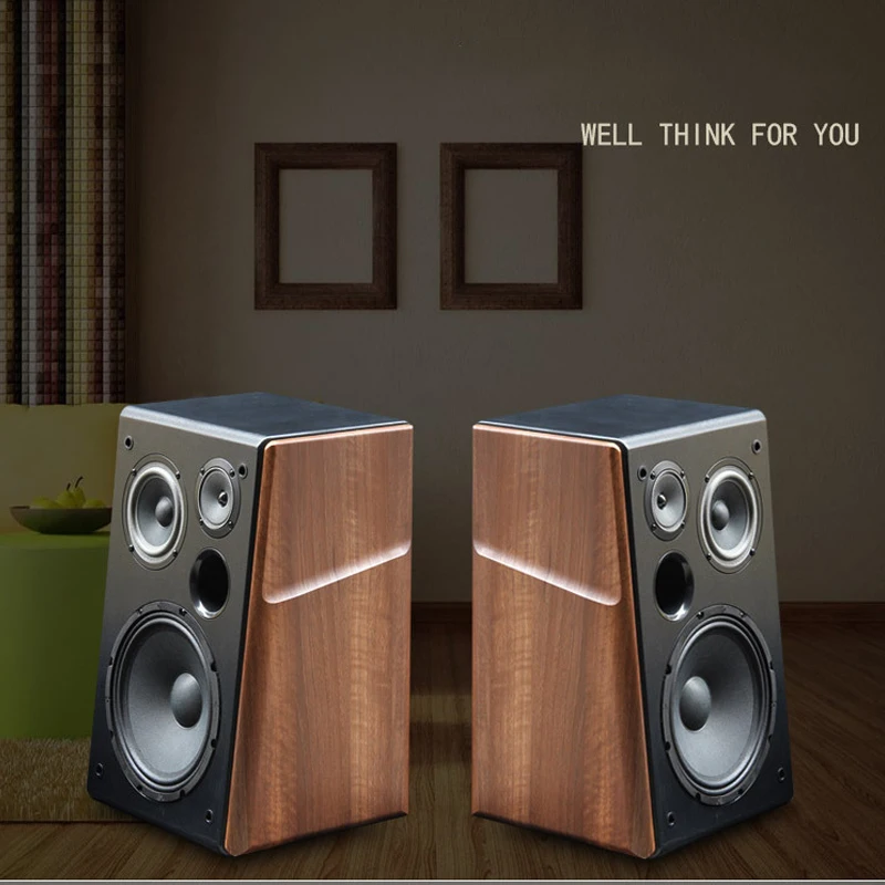 200W 8/10 palca Drevené reproduktorové basové reproduktor 4OHM KTV reproduktor Treble Home Singing Audio Home Fever Pasívny reproduktor Bookshelf Reproduktor