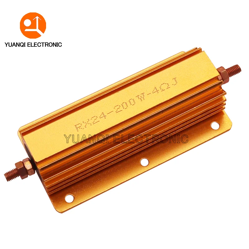 200W RX24 Hliníkový kovový kovový obalový puzdro DREPRECTION 0,1 - 1K 0,15 0,5 1 2 3 4 5 6 7 8 10 15 100 150 200 300 400 1K Ohm