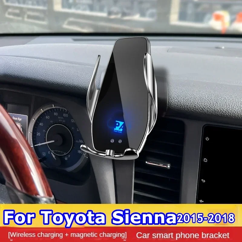 2015-2018 pre držiteľ mobilného telefónu Toyota Sienna Wireless nabíjačku