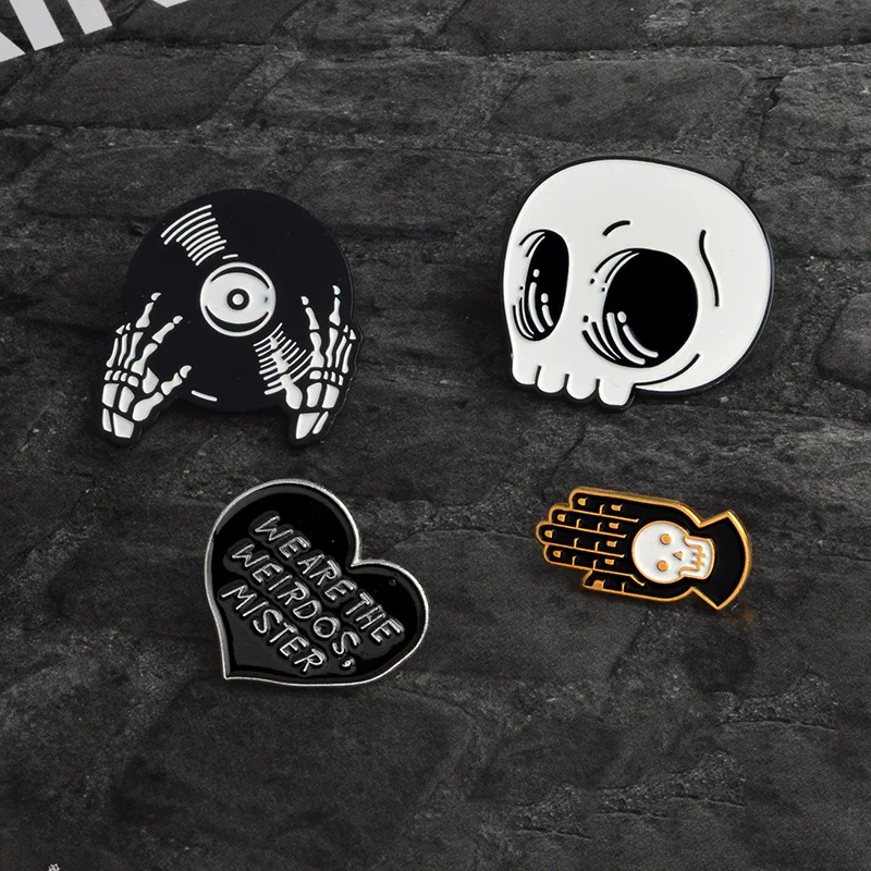 2018 Creative Skull CD We Are Weirdos Mister Cartoon Brošes Enamel Pins Jewelry Badge Badge Tričko módne doplnky