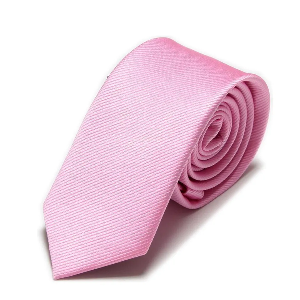 2019 Módne Slid Slim Ties Pink Brck Skinny Tries pre mužov šírka 6 cm Cravat