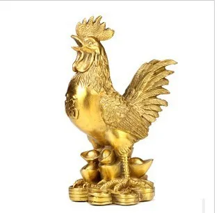 2019 New Pure Copper Dekorative Rooster Copper Decoration Craft Zlaté kuracie mäso feng shui módne kohútové ozdoby