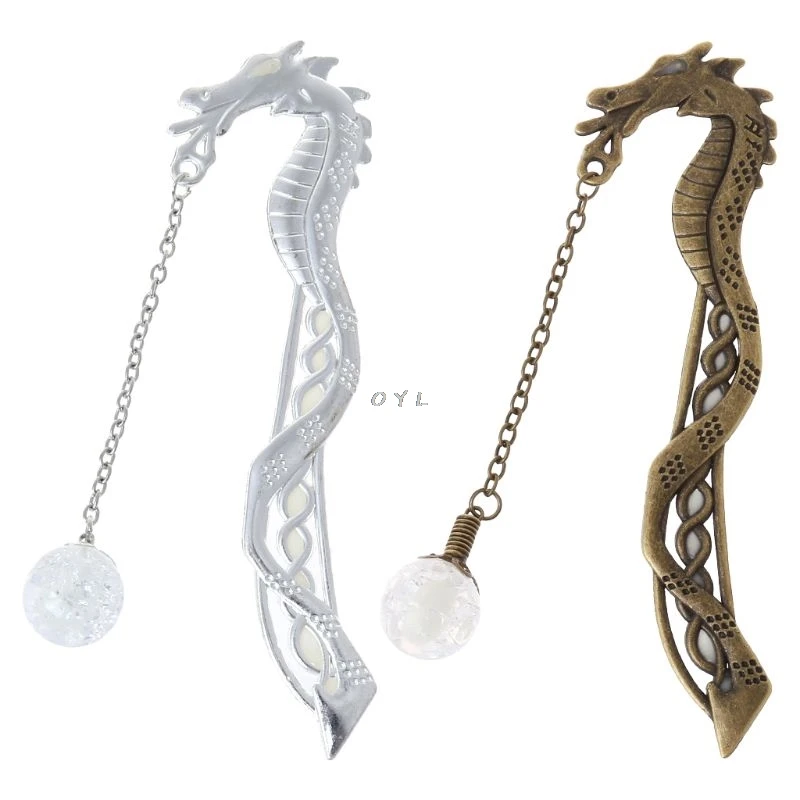 2019 Retro Luminous Night Dragon Bookmark Label Reading Maker Book Stationsery Student Darček najnovší