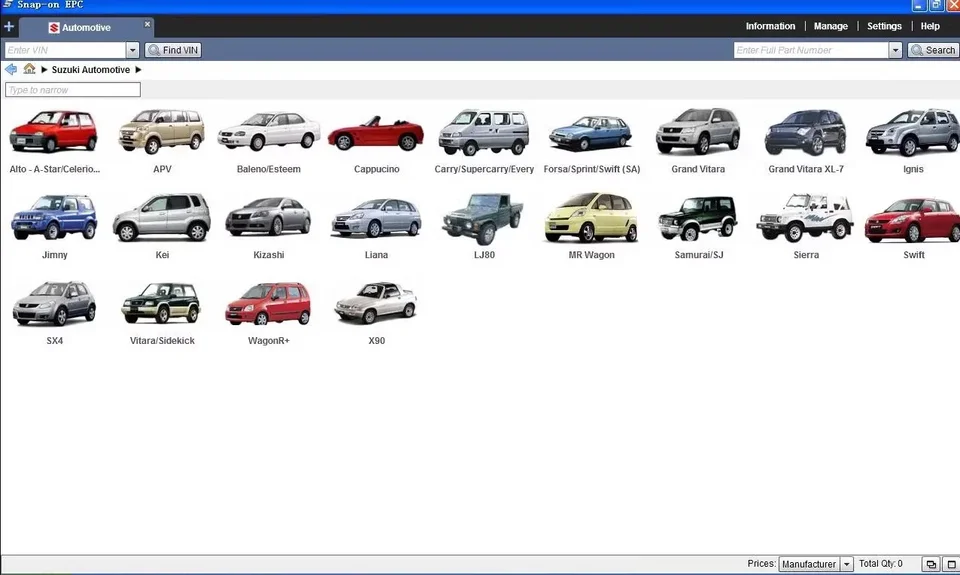 2019 Suzuki Global Parts Inquiry System Software Suzuki EPC