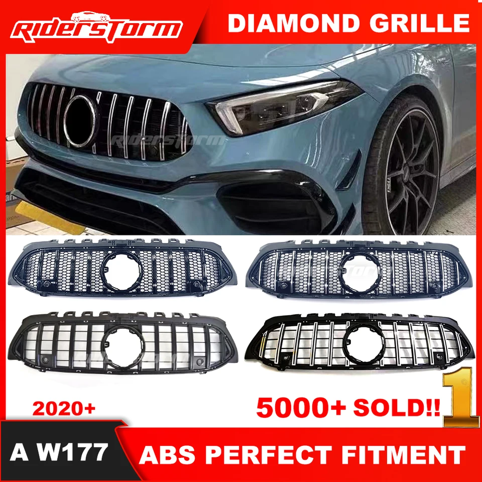 2019+ trieda W177 GT GRIL Front Bumper Racing Grille pre mriežku Mercede A Sedan W177 Panamerica Grid A250 A200 A35