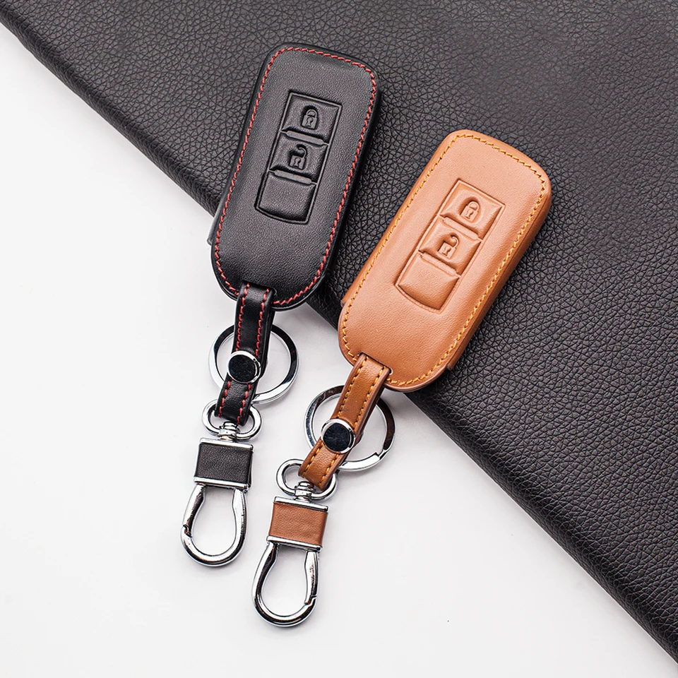 2020 Kľúčové puzdro pre módne kože pre Mitsubishi L200 ASX Outlander Eclipse Cross Pajero Sport Lancer 2 Buttons Diaľkový kľúče FOB Cover