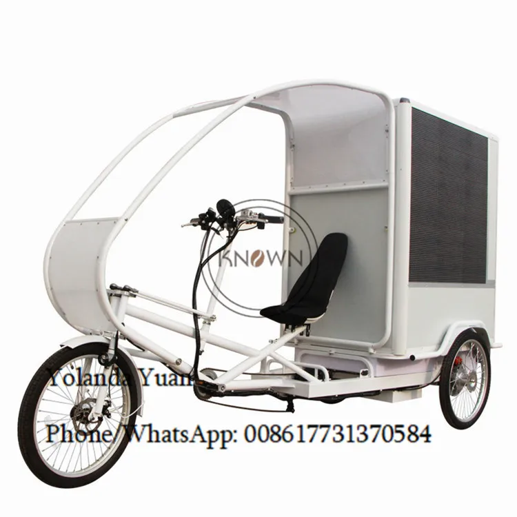 2020 Nový štýl Reklama Trike Elecric Cart Street Side LED zobrazuje slová elektrický nákladný bicykel