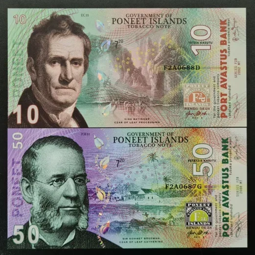 2020 Poneet Islands 10 50 Kasutu Private Issue Polymer - Weavers UNC