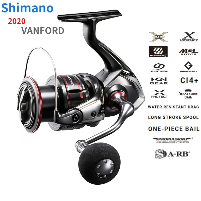 2020 Shimano Vanford Max Drag 2,5-11KG MGL Rotor CI4+ Body Long Stroke Spool Tichá hnacia slaná voda