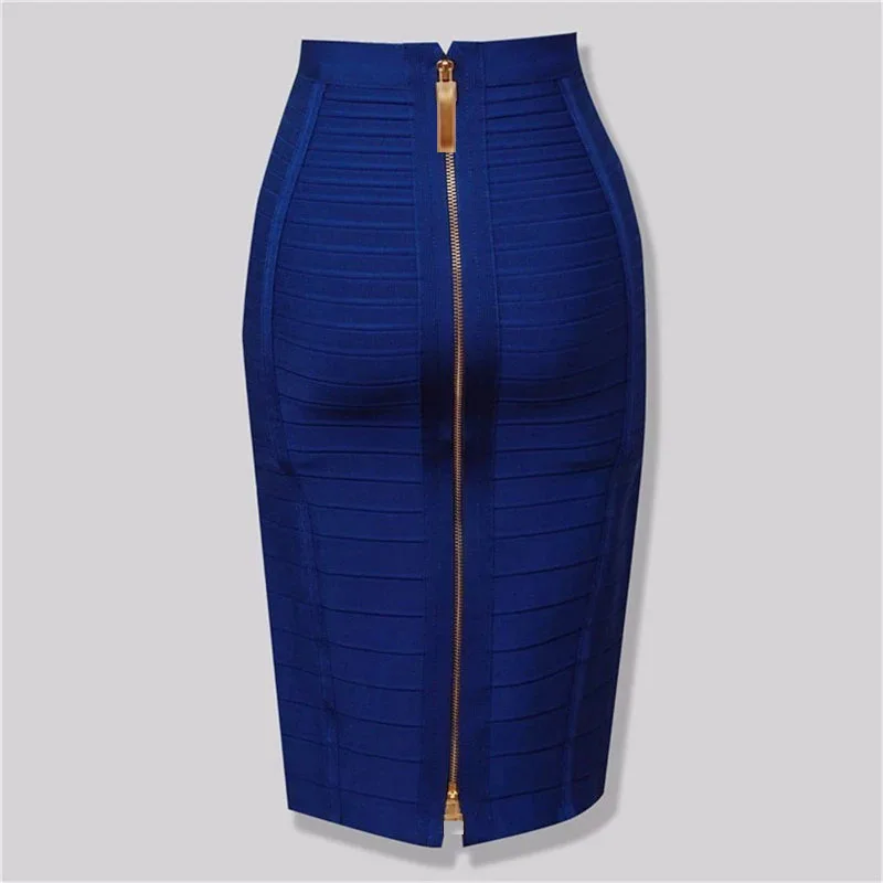 2021 Nové bandážové sukne Ženy Bodycon Woman sukne sexy klub strany Harajuku Elegantná ceruzka ceruzky Skrit plus veľkosť xl