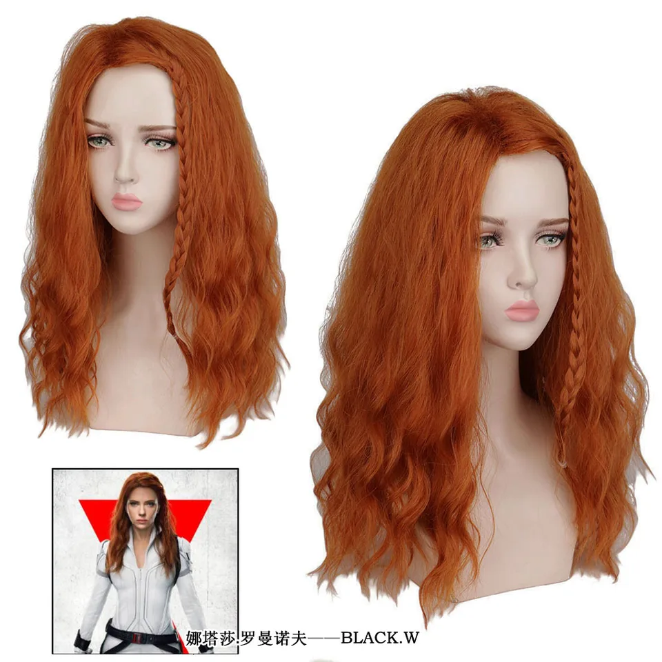 2021 Nový film Čierna vdova Natalia Alianovna Romanova Cosplay Wig Natasha Romanoff Tepelné syntetické parochne