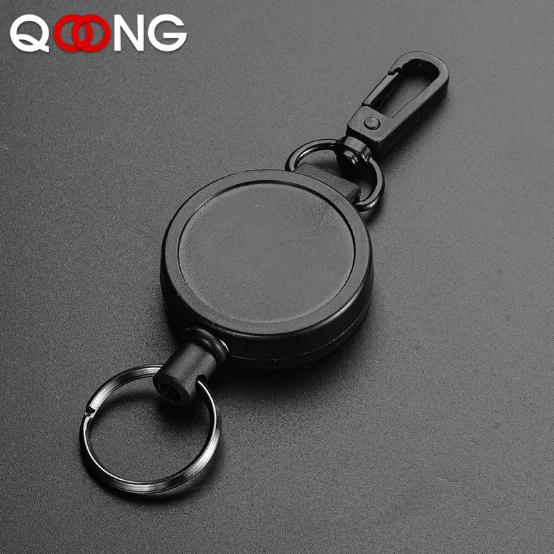 2021 Resilience oceľové drôtené lano Elastické keychain Športové zasunuteľné alarmové reťazec reťaze