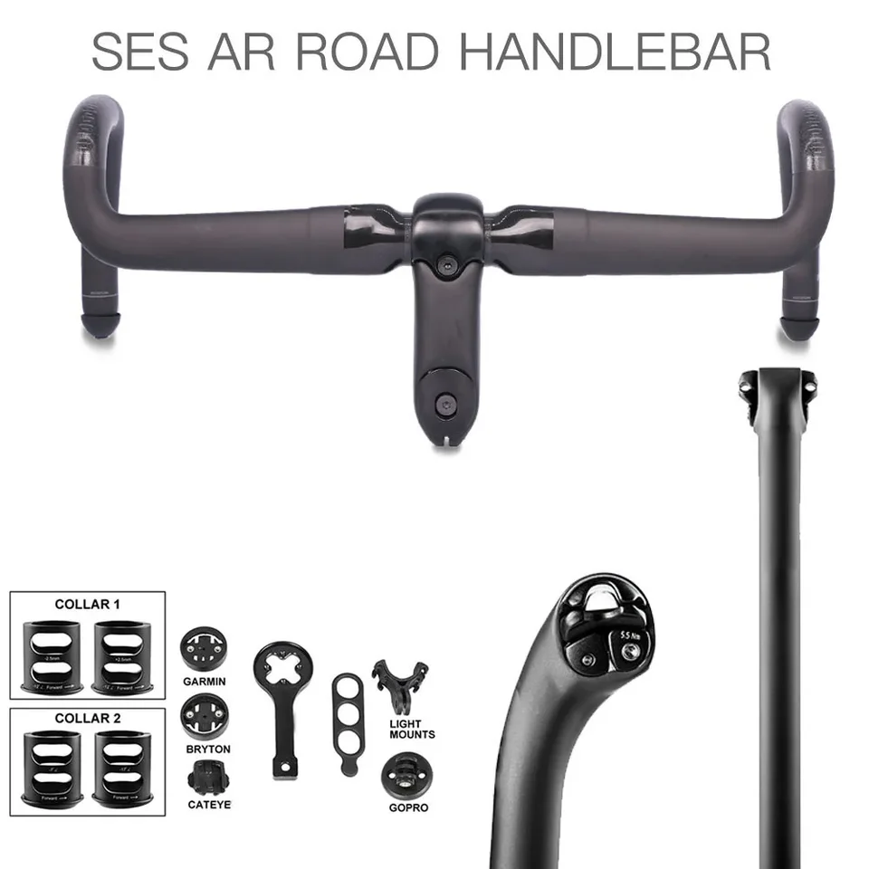 2021 T1000 SES uhlíkové riadidlá Aero STEM Uhlíkové vlákno Road MTB Cyklistický počítač Computer Upevňuje uhlíkové sedadlo 27,2 mm 31,6 mm