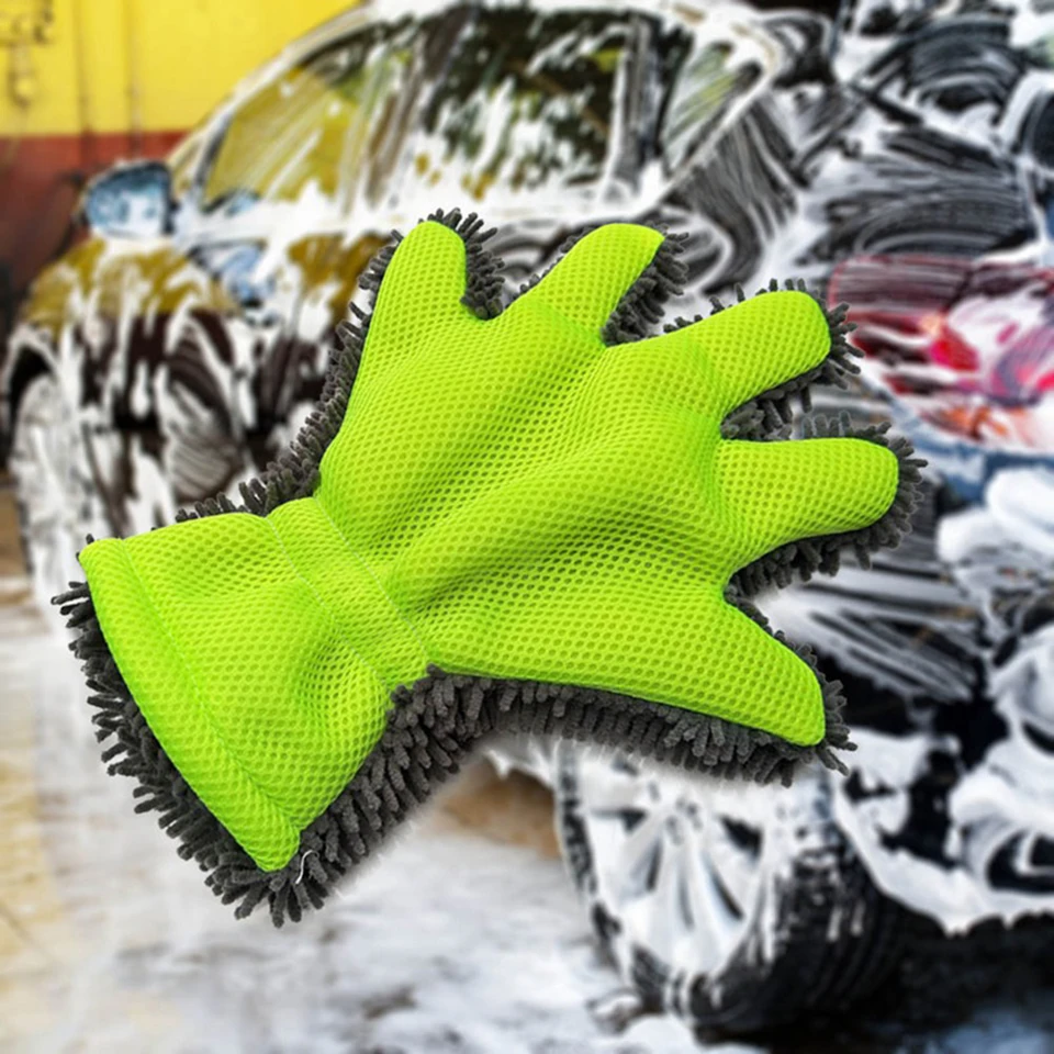 2021 Univrsal CAR Washing Rukavice chenille päť prstov rukavice na umývanie mikrovlákna