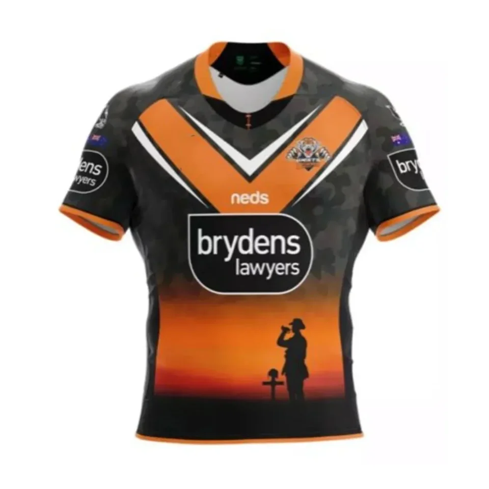 2021 Wests Tigers Anzac Rugby Jersey Prispôsobte